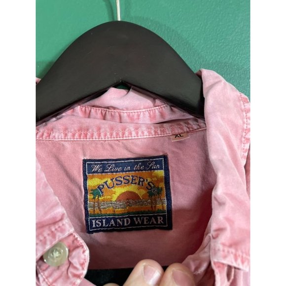 Pusser's Island Wear - Men's Pink Short Sleeve Casual Button Down Shirt - Size X - Picture 4 of 6